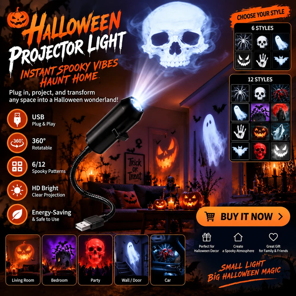 Halloween LED Projector Night Light