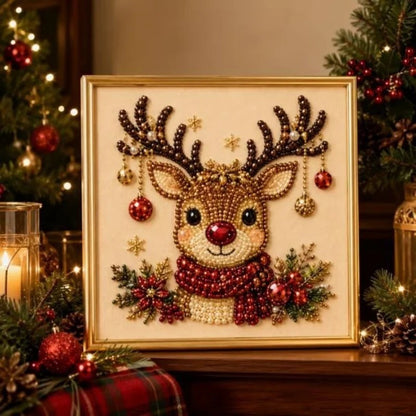 Christmas Pearl Diamond Painting Kit with Frame