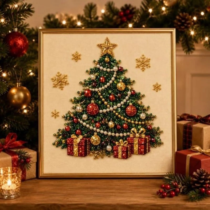 Christmas Pearl Diamond Painting Kit with Frame 2