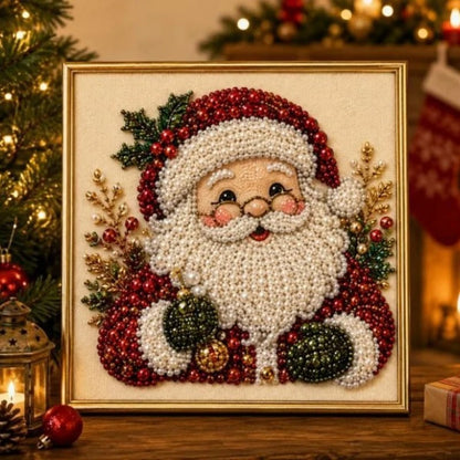 Christmas Pearl Diamond Painting Kit with Frame