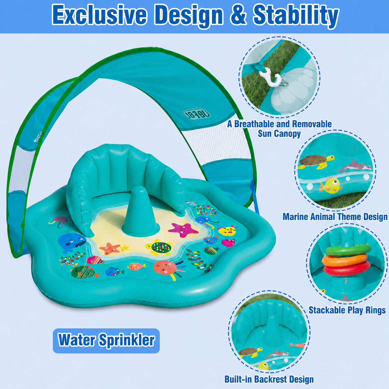 Baby Detachable Awning Floaties